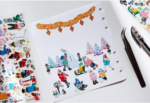 Snowy Day Seal Sticker | Deco Sticker