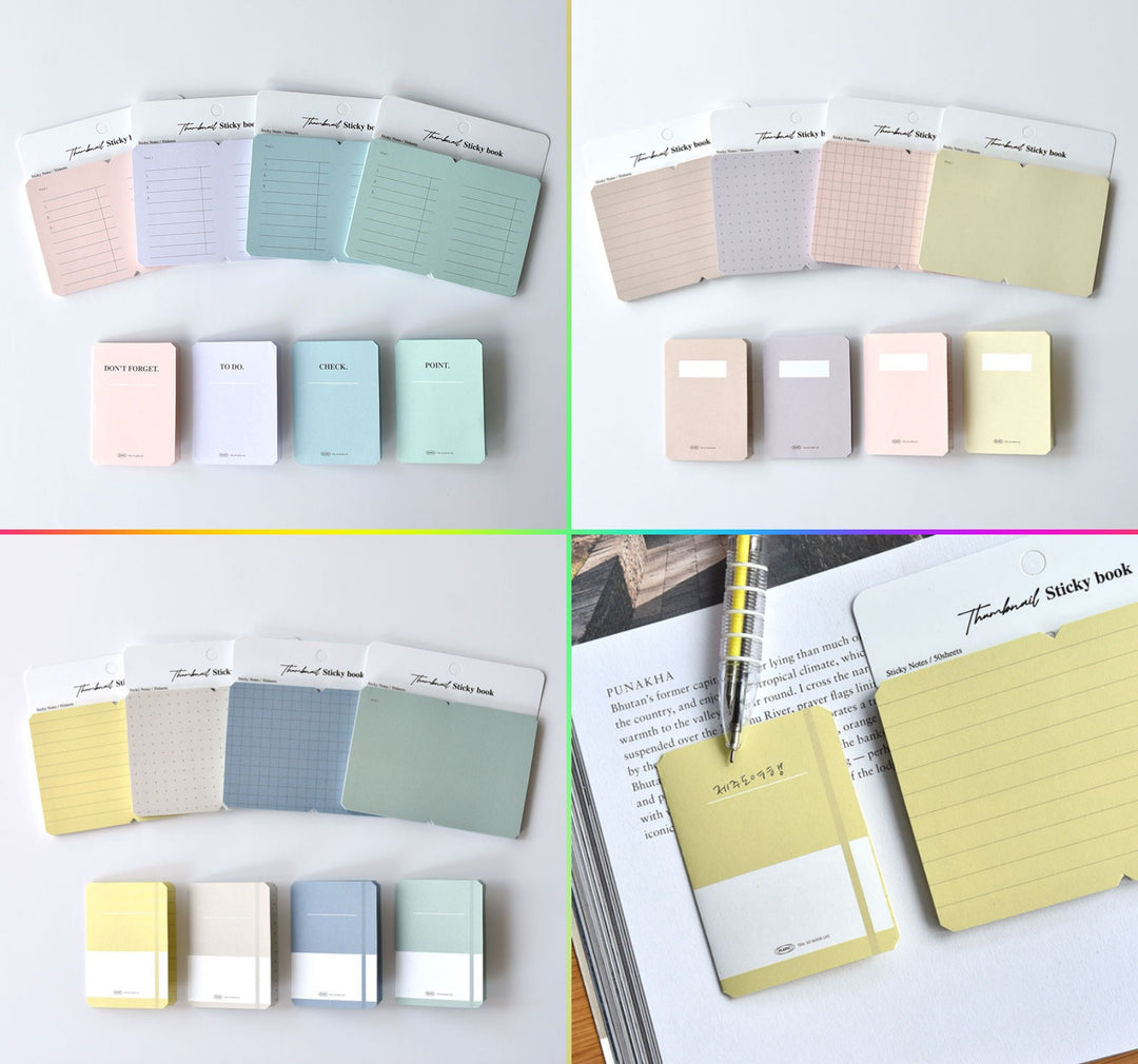 Thumbnail Sticky Memo Book [12types] | Foldable Sticky Notes – dubudumo