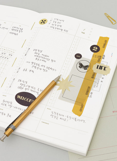Weekly Planner L A5 v.3 [3colors] | Life&Pieces Your Planner