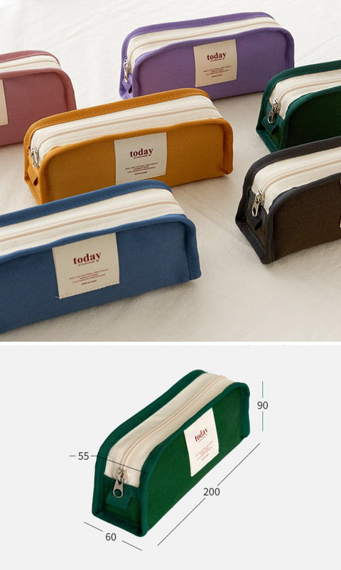 Funnymade Canvas Pencil Case [6colors] | Pen Pouch