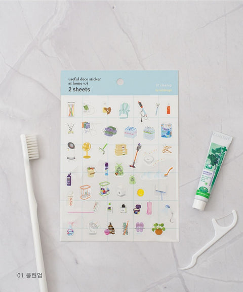 Useful Deco Stickers _ At Home v.4 [3types]