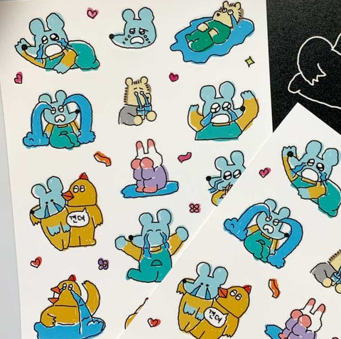 SUKEYDOKEY Sad Social Life Sticker Pack