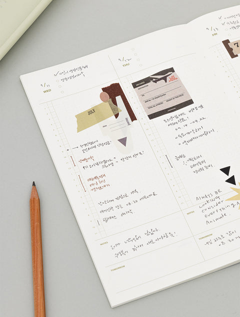 Weekly Planner L A5 v.3 [3colors] | Life&Pieces Your Planner