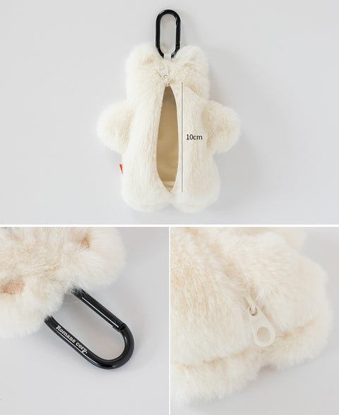 DONATDONAT Bear Fur Pouch [2colors] | AirPods Pouch