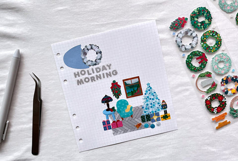 Christmas Wreath Seal Sticker | Deco Sticker