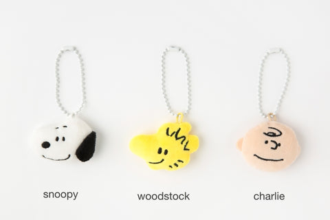 Peanuts Snoopy Friends Face Key Ring [3types] | Charlie, Woodstock, Snoopy