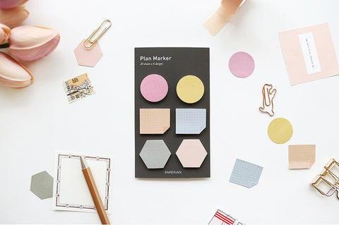 Plan Marker Sticky Notes [3colors] | Bookmark Tabs
