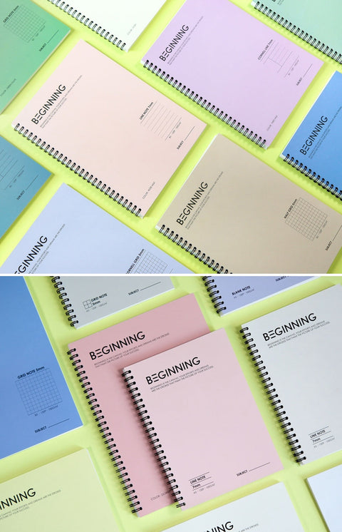 Beginning Twin Ring Notebook B5 [4types] | Line | Grid | Cornell
