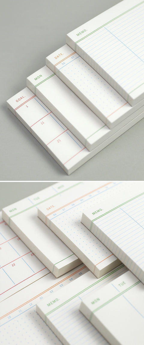 A5 Flat Notepad S [4types]