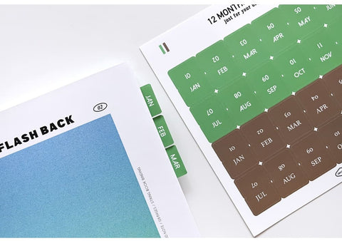 Monthly Index Stickers | Tab Sticker 12months