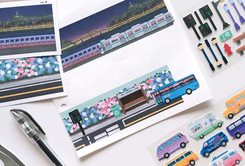 Background Scenery Sticker Set [3types]