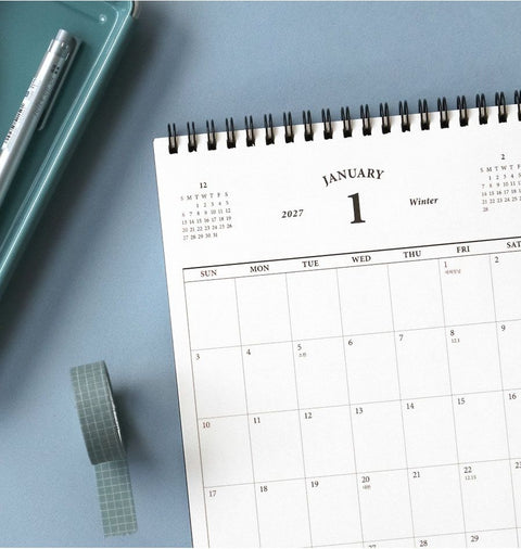 2027 Desk Calendar | Desk Scheduler 2027