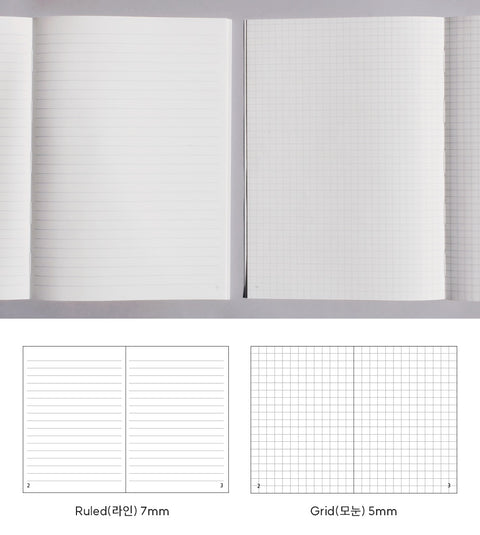 A5 Satin Line & Grid Notebook [3colors]| Tomoeriver