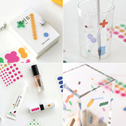 Pigment Transparent Sticker [28types]