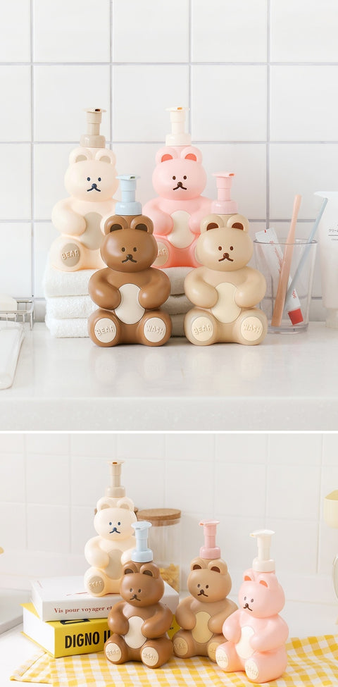 DONATDONAT Bear Liquid Dispenser [4colors] | Shampoo & Shower Gel Dispenser