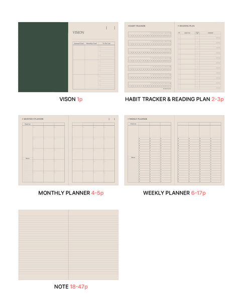 tooler Miracle Month Planner [4colors]