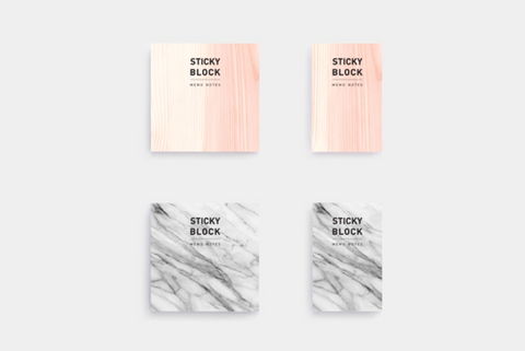 Sticky Block Memo Notes L [Marble]