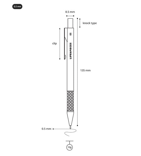 Life & Pieces Retro Sharp Pencil 0.5mm [7colors]