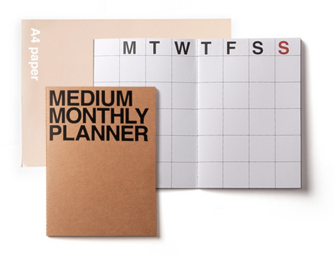 Kraft Monthly Planner [mini, small, medium, large]