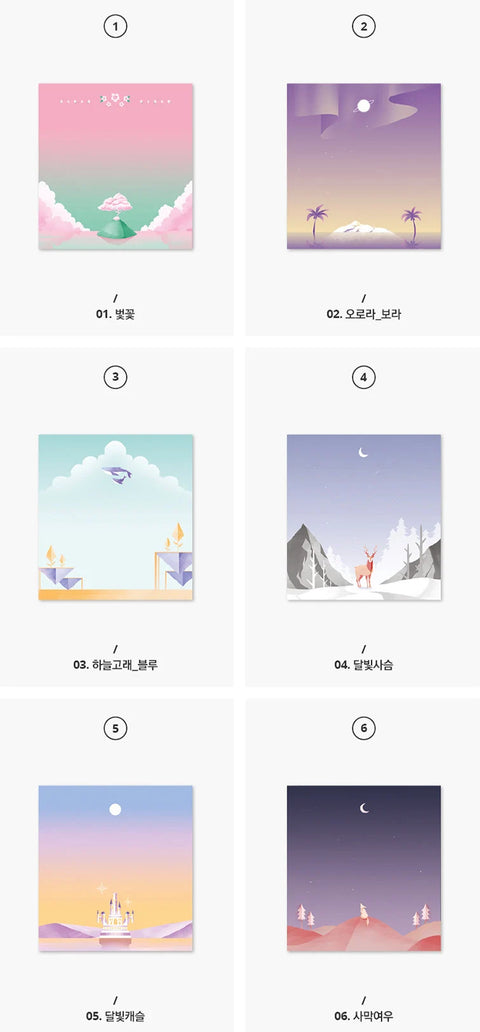 Moonlight Memo Pad v.1 | Notepad [6types]