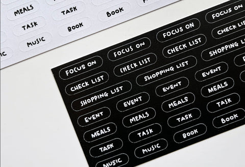 Small English Word Seal Sticker | 2sheets