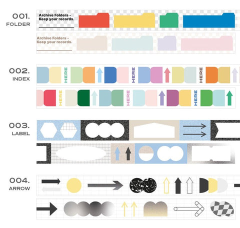 Shape Masking Tape [4types]