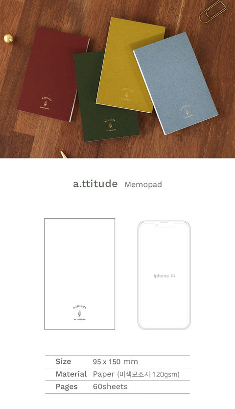 a.ttitude Memo Pad [4types] | Line, Dot, Blank, Grid Notepads