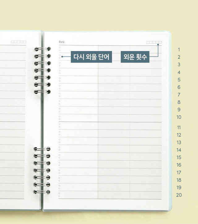 ICONIC Daily A5 Vocabulary Word Notebook [2colors] | Word Book – dubudumo