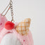 Peanuts Snoopy Strawberry Ice Cream Key Ring 16cm