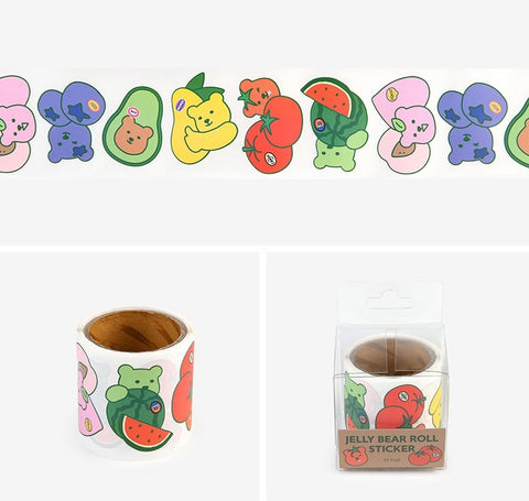 Jelly Bear Roll Sticker [01 Fruit] | Gummy Bear