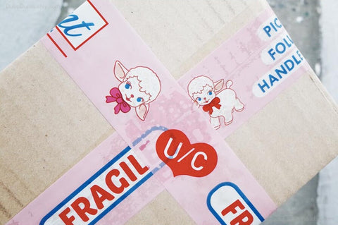 BABY LAMB Box Tape | Wrapping Packing Tape | Deco Tape | Adhesive Tape | Patterned Tape | Packaging Tape