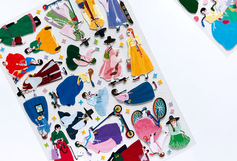 Gestures_ Hanbok Korean Traditional Clothes Seal Sticker [2types]