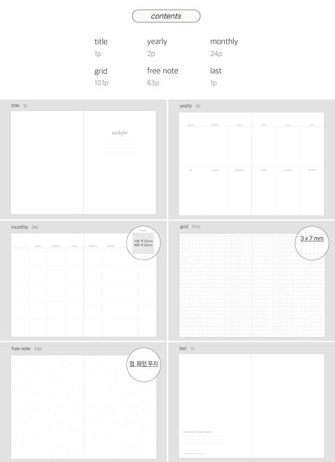 Melight Monthly Planner Ver.2 [4types]