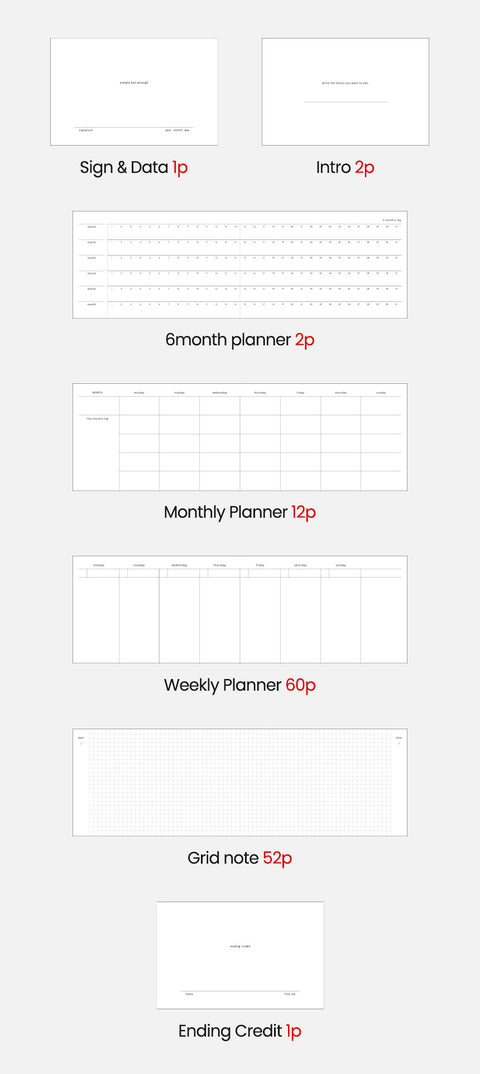 Mini Handy Weekly Planner [2colors]