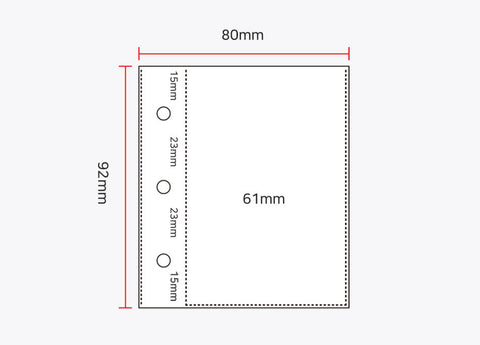 LUCALAB 3 Holes Black Ring Composition Hard Cover