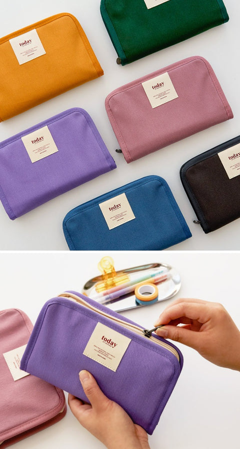 Canvas Multi Storage Pencil Pouch [3colors] | Mini Pouch