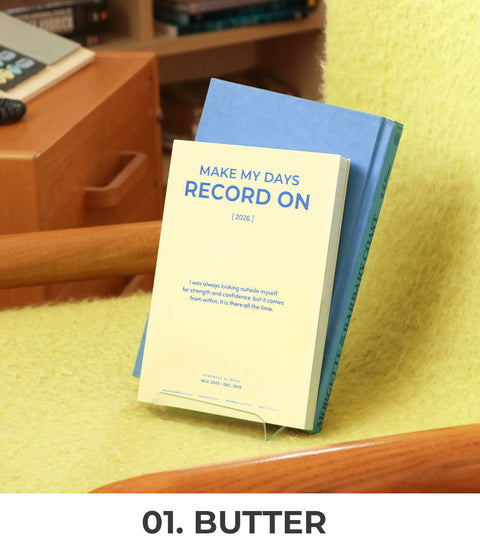 2026 Record On Weekly Planner B6 [4colors]