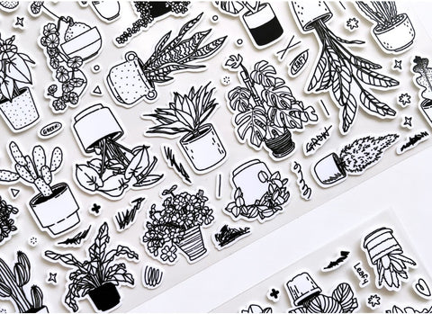 Flowerpot Line Seal Sticker | Deco Sticker