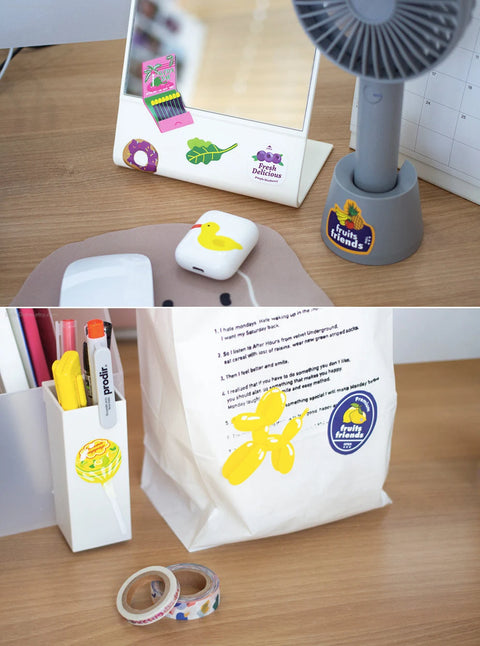 Lucalab Fruits Deco Stickers [6types]