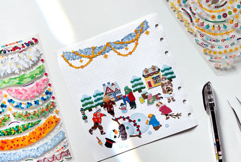 Garland Seal Sticker [4types] | Deco Sticker