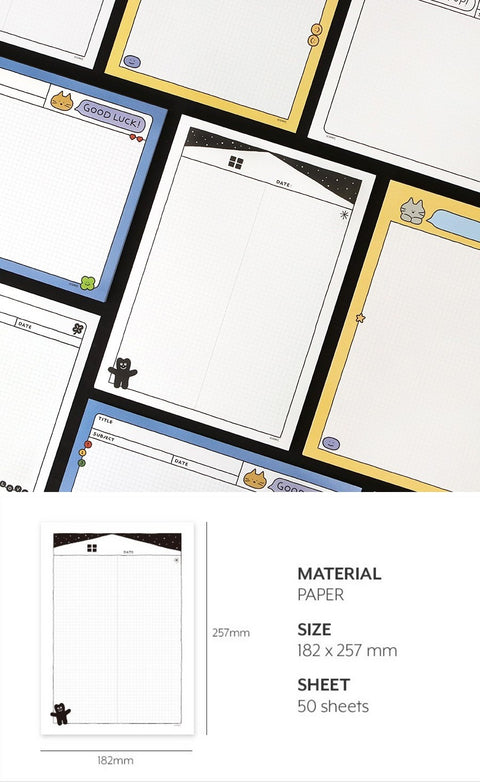 ICONIC B5 Doodle Memo Pad [4types] | Notepad