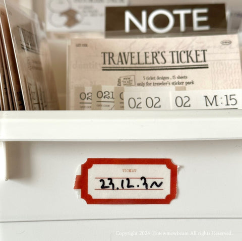 DIY-Cut Ticket Masking Tape [2colors]