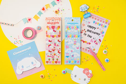 Sanrio Party Seal Sticker [7types] | Kuromi | Hello Kitty | Pompompurin | Kerokerokeroppi