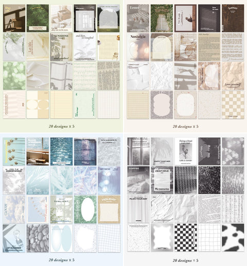 Deco Memo Pad [4types] | 20 designs per pack