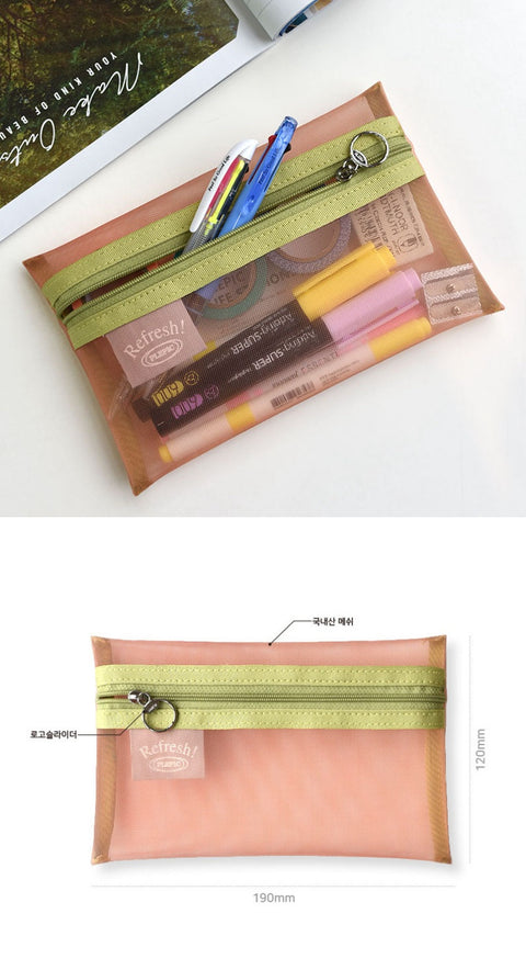 Refresh Pencil Pocket Pouch [4colors] | Ultra-lightweight Mesh Pencil Case