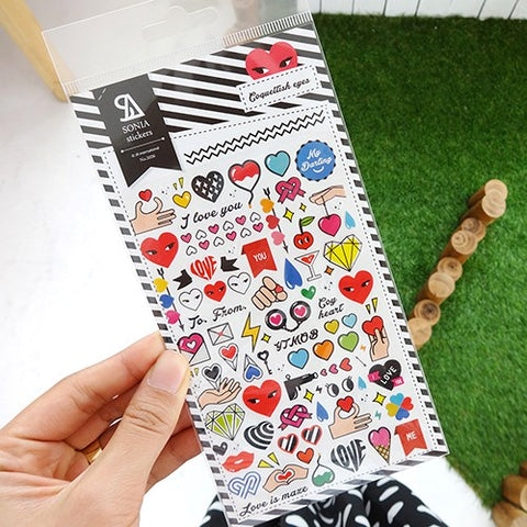 Planner Stickers [2026 coquettish eyes] | heart