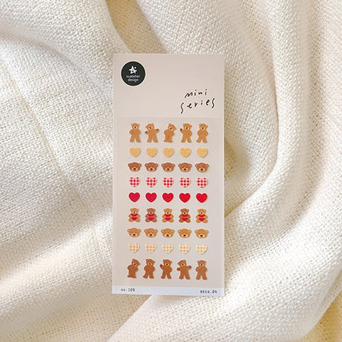 Planner Sticker [109 deco.04] | Brown Bear