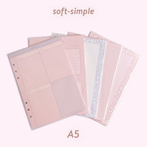 A5 Soft-Simple Inserts [7types] | A5 Refills