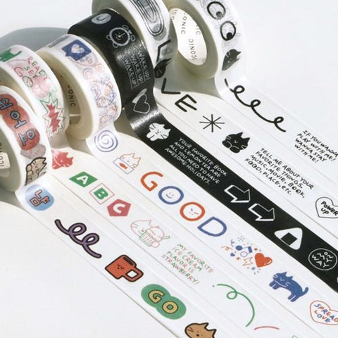 Doodle Masking Tape [6types]