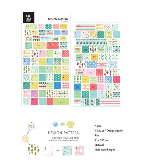 Planner Stickers [2023 design pattern] | key board sticker